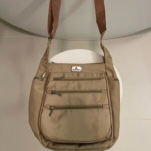 Elegant Tan Messenger Bag by